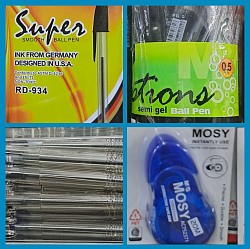 Pens and correction tape